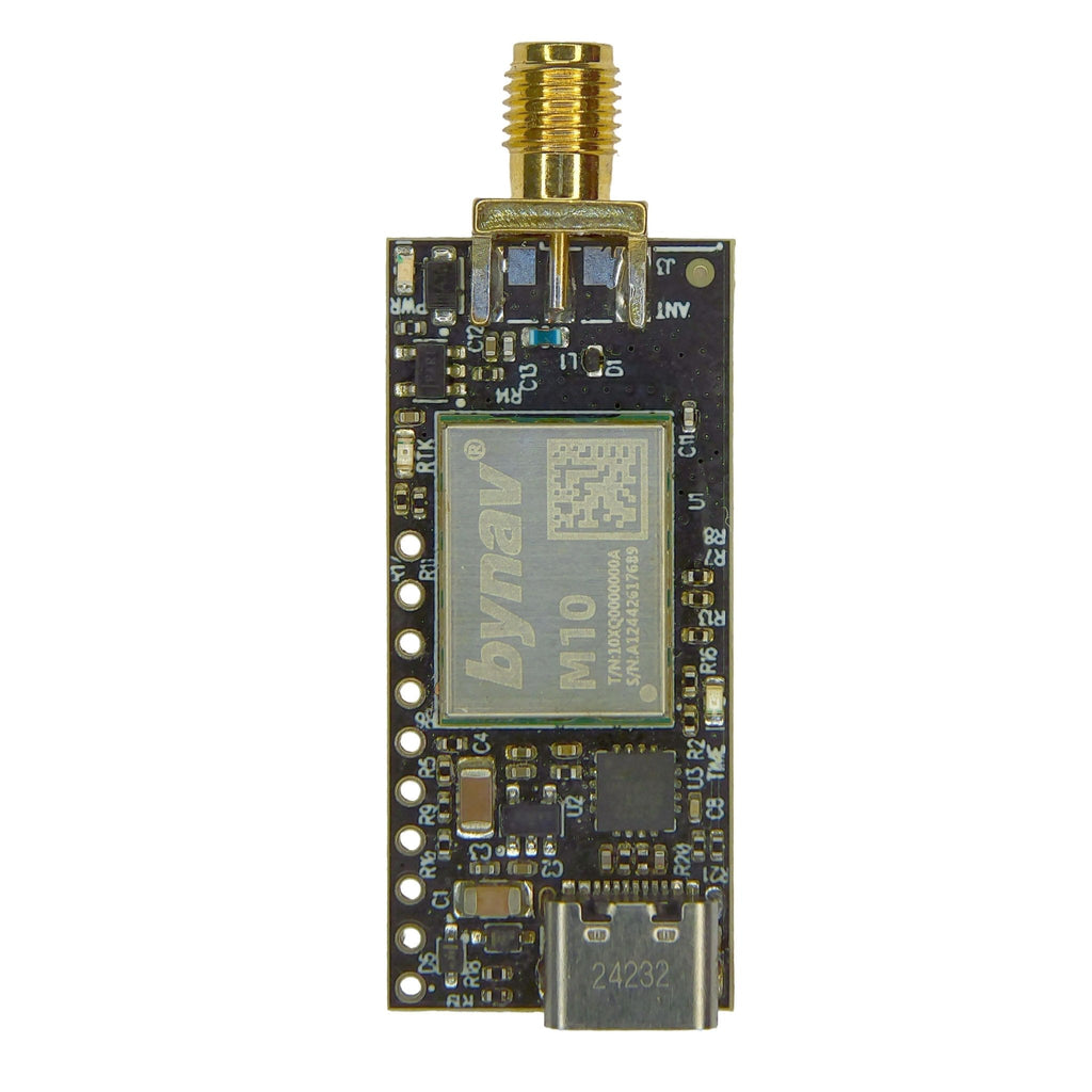 Budget M10 RTK InCase PIN GNSS receiver board with USB C and SMA