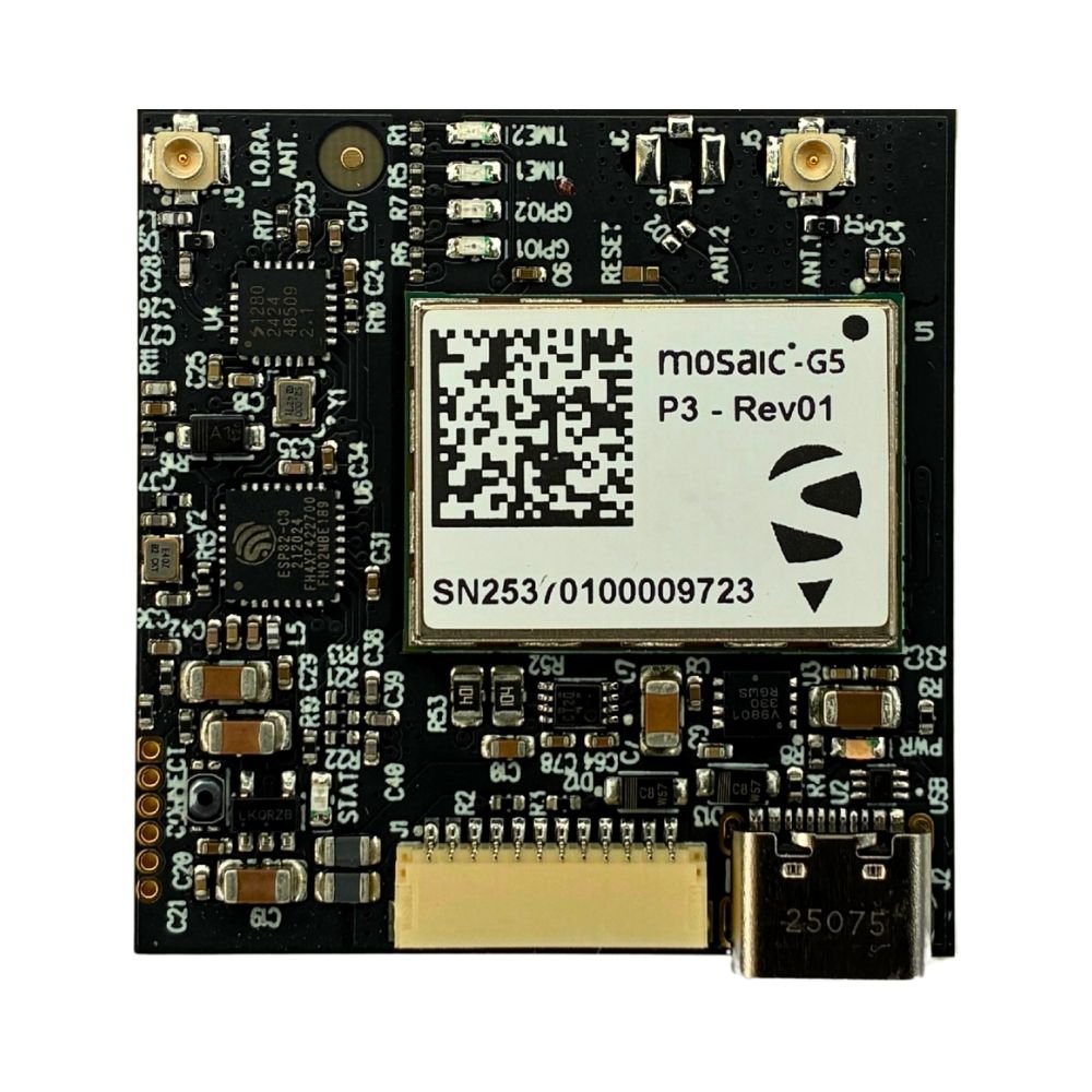 mosaic-G5 RTK whith LoRa technology GNSS receiver board, USB-C / JST connectors
