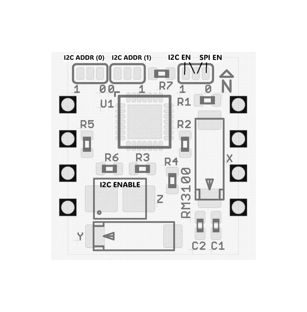RM3100 Professional Grade Magnetometer for integration SPI and I2C